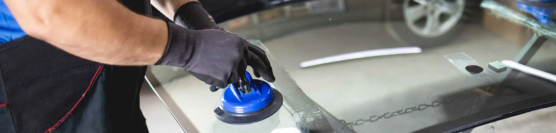 ガラス交換作業